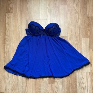 Blue Babydoll Lingerie